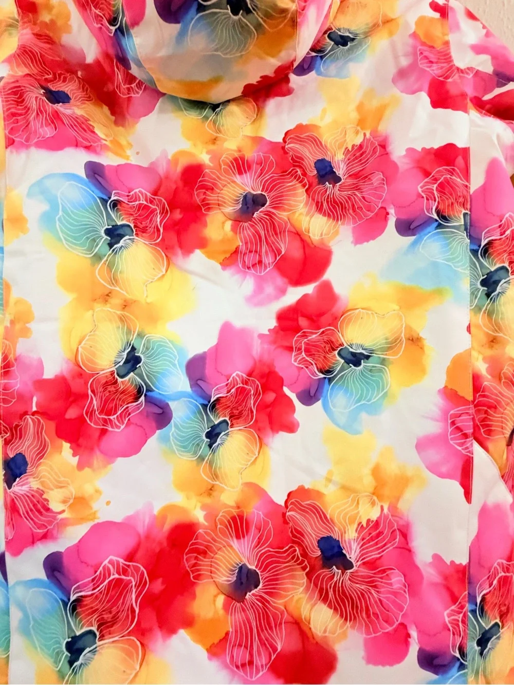 Roxy pink floral hood ski snowboard jacket